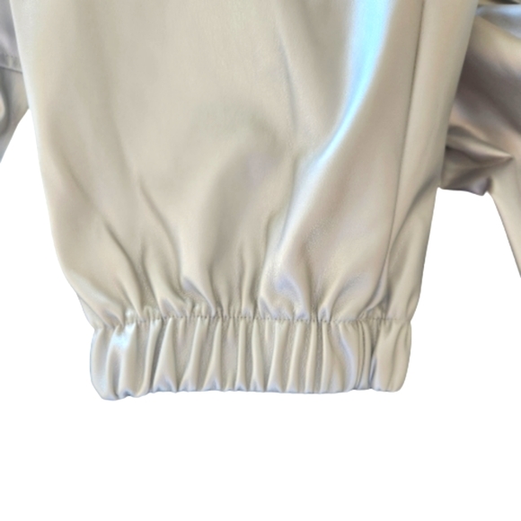 BUTTER SOFT ☆ SILVERì METALLIC ☆ FAUX LEATHER CARGO PANTS ☆ 2x ☆ NWT - Picture 6 of 11